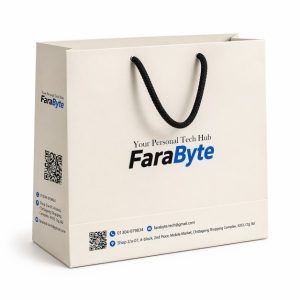Custom printed shopping bag with logo for retail branding