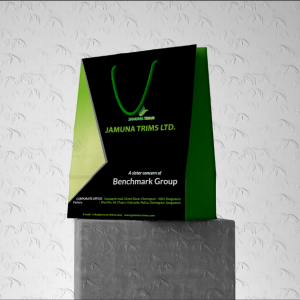 4 color printed paper bag with custom design and strong handle