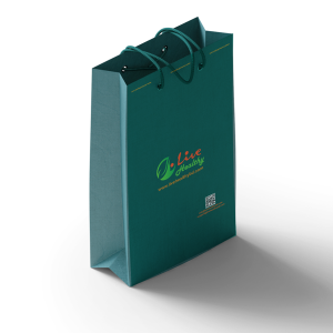 Reusable shopping bag with custom print design