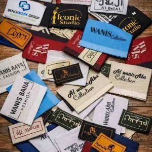 High quality woven label with custom logo design