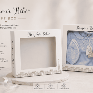 Elegant gift box with window design for premium product packaging