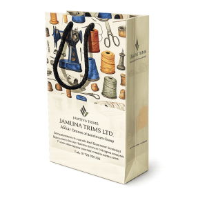 Cosmetic items shopping bag with custom print and elegant design