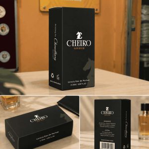 Luxury black perfume box with premium custom printing
