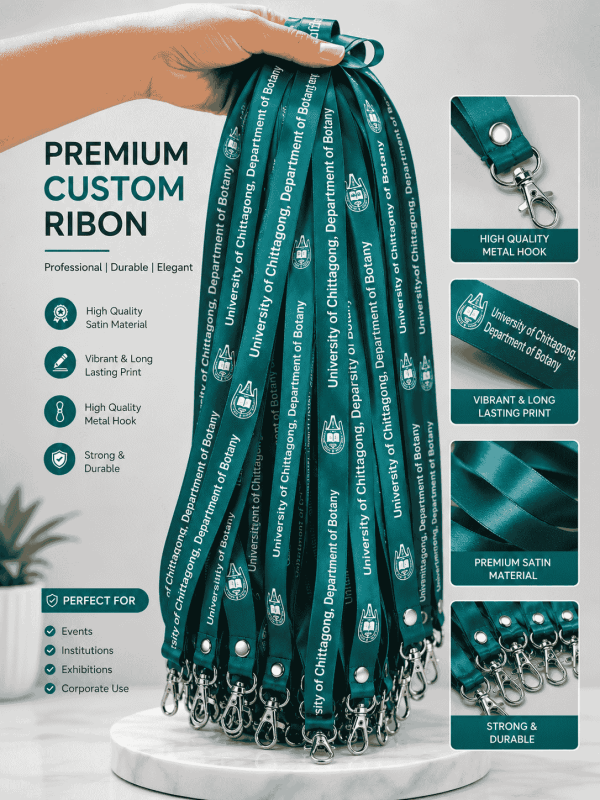 University Ribons University ID Card Ribbon & Lanyard Printing