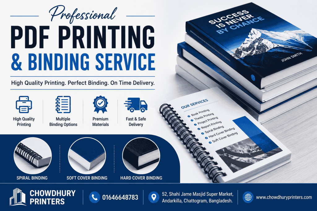 PDF Printing and Binding Service