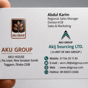 Premium 300 GSM Spot UV Round Cutting business card with glossy UV highlights, rounded corners, and professional-quality printing.